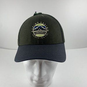 Alpine Design Hat Men's Olive Green Black Wool‎ Faux Melton Baseball Cap S8368